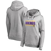 Add Minnesota Vikings NFL Pro Line by Fanatics Branded Women's Iconic Collection On Side Stripe Plus Size Pullover Hoodie - Ash To Your NFL Collection