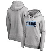 Add Tennessee Titans NFL Pro Line by Fanatics Branded Women's Iconic Collection On Side Stripe Plus Size Pullover Hoodie - Ash To Your NFL Collection