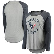 Add Houston Texans Touch by Alyssa Milano Women's Plus Size Line Drive Long Sleeve T-Shirt – Gray To Your NFL Collection