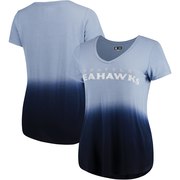 Add Seattle Seahawks 5th & Ocean by New Era Women's Dip Dye V-Neck T-Shirt – College Navy To Your NFL Collection