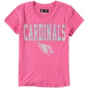 Add Arizona Cardinals 5th & Ocean by New Era Youth Girls V-Neck T-Shirt – Pink To Your NFL Collection