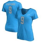 Add Matthew Stafford Detroit Lions NFL Pro Line by Fanatics Branded Women's Authentic Stack Name & Number V-Neck T-Shirt – Blue To Your NFL Collection