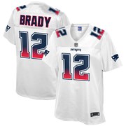 Add Tom Brady New England Patriots NFL Pro Line by Fanatics Branded Women's Fade Fashion Jersey – White To Your NFL Collection