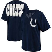 Add Indianapolis Colts NFL Pro Line by Fanatics Branded Women's Spirit Jersey Goal Line V-Neck T-Shirt - Royal To Your NFL Collection