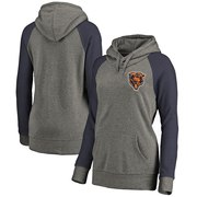 Add Chicago Bears NFL Pro Line by Fanatics Branded Women's Plus Sizes Vintage Lounge Pullover Hoodie - Heathered Gray To Your NFL Collection