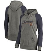 Add Chicago Bears NFL Pro Line by Fanatics Branded Women's Timeless Collection Rising Script Plus Size Tri-Blend Hoodie - Ash To Your NFL Collection