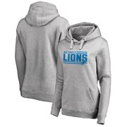 Add Detroit Lions NFL Pro Line by Fanatics Branded Women's Iconic Collection On Side Stripe Plus Size Pullover Hoodie - Ash To Your NFL Collection