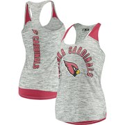 Add Arizona Cardinals 5th & Ocean by New Era Women's Space Dye Racerback Tank Top – Heathered Black/Cardinal To Your NFL Collection