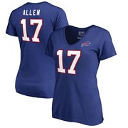 Add Josh Allen Buffalo Bills NFL Pro Line by Fanatics Branded Women's Authentic Stack Name & Number T-Shirt – Royal To Your NFL Collection