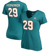 Add Minkah Fitzpatrick Miami Dolphins NFL Pro Line by Fanatics Branded Women's Authentic Stack Name & Number T-Shirt – Aqua To Your NFL Collection