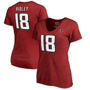 Add Calvin Ridley Atlanta Falcons NFL Pro Line by Fanatics Branded Women's Authentic Stack Name & Number T-Shirt – Red To Your NFL Collection