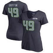 Add Shaquem Griffin Seattle Seahawks NFL Pro Line by Fanatics Branded Women's Authentic Stack Name & Number T-Shirt – Navy To Your NFL Collection