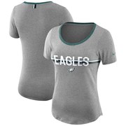 Add Philadelphia Eagles Nike Women's Strike Slub T-Shirt - Heathered Gray To Your NFL Collection