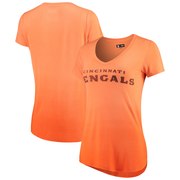 Add Cincinnati Bengals 5th & Ocean by New Era Women's Dip Dye V-Neck T-Shirt – Orange To Your NFL Collection