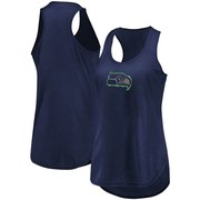 Add Seattle Seahawks Majestic Women's We're On Top Racerback Tank Top - College Navy To Your NFL Collection