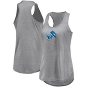 Add Detroit Lions Majestic Women's We're On Top Racerback Tank Top - Heathered Gray To Your NFL Collection