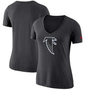 Add Atlanta Falcons Nike Women's Historic Logo 2.0 Tri-Blend Mid V-Neck T-Shirt - Black To Your NFL Collection