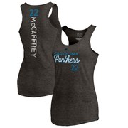 Add Christian McCaffrey Carolina Panthers NFL Pro Line by Fanatics Branded Women's Resolute Tri-Blend Player Name & Number Tank Top - Black To Your NFL Collection