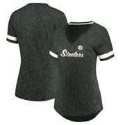 Add Pittsburgh Steelers Majestic Women's Plus Size Through Thick or Thin V-Notch T-Shirt – Charcoal To Your NFL Collection