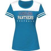 Add Carolina Panthers Majestic Women's Plus Size Contrast Dual Stripe T-Shirt - Blue/White To Your NFL Collection