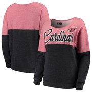 Add Arizona Cardinals 5th & Ocean by New Era Women's Fleece Tri-Blend Pullover Sweatshirt – Cardinal/Black To Your NFL Collection