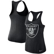 Add Oakland Raiders Nike Women's Performance Tank Top – Heathered Black To Your NFL Collection