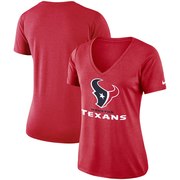 Add Houston Texans Nike Women's Performance V-Neck T-Shirt - Heathered Red To Your NFL Collection