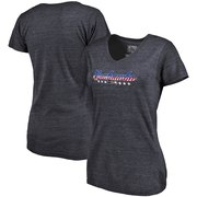 Add Seattle Seahawks NFL Pro Line by Fanatics Branded Women's Spangled Script Tri-Blend T-Shirt - Navy To Your NFL Collection