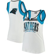 Add Carolina Panthers 5th & Ocean by New Era Women's Athletic Notch Neck Tank Top - White To Your NFL Collection