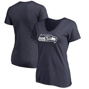 Add Seattle Seahawks NFL Pro Line Women's Plus Size Primary Logo V-Neck T-Shirt - College Navy To Your NFL Collection