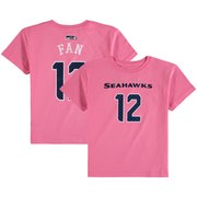 Add 12s Seattle Seahawks Girls Preschool Mainliner Player Name & Number T-Shirt - Pink To Your NFL Collection