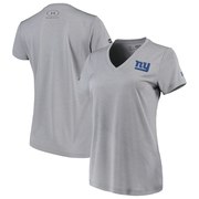 Add New York Giants Under Armour Women's Combine Authentic Novelty Performance V-Neck T-Shirt - Heathered Gray To Your NFL Collection