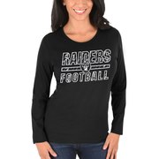 Add Oakland Raiders Majestic Women's Quick Out Long Sleeve T-Shirt - Black To Your NFL Collection