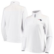 New England Patriots Vineyard Vines Women's Shep Shirt Quarter-Zip Pullover Jacket – White