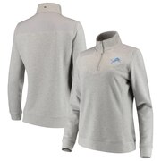 Detroit Lions Vineyard Vines Women's Shep Shirt Quarter-Zip Pullover Jacket – Gray