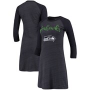 Add Seattle Seahawks Majestic Threads Women's Tri-Blend 3/4-Sleeve Raglan Dress - College Navy To Your NFL Collection