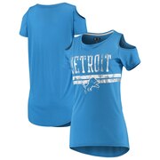 Add Detroit Lions G-III 4Her by Carl Banks Women's Clear the Bases Scoopneck T-Shirt – Blue To Your NFL Collection