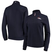 Denver Broncos Vineyard Vines Women's Shep Shirt Quarter-Zip Pullover Jacket – Navy