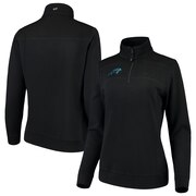Add Carolina Panthers Vineyard Vines Women's Shep Shirt Quarter-Zip Pullover Jacket – Black To Your NFL Collection