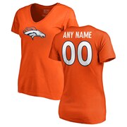 Add Denver Broncos NFL Pro Line Women's Any Name & Number Logo Personalized T-Shirt - Orange To Your NFL Collection