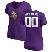 Add Minnesota Vikings NFL Pro Line Women's Any Name & Number Logo Personalized T-Shirt - Purple To Your NFL Collection