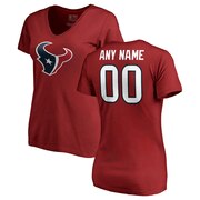 Add Houston Texans NFL Pro Line Women's Personalized Name & Number Logo T-Shirt - Red To Your NFL Collection