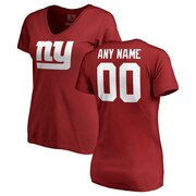 Add New York Giants NFL Pro Line Women's Personalized Name & Number Logo T-Shirt - Red To Your NFL Collection