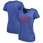 Add New York Giants NFL Pro Line by Fanatics Branded Women's Personalized Flanker Tri-Blend T-Shirt - Royal To Your NFL Collection