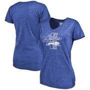 Add Detroit Lions NFL Pro Line Women's Hometown Collection Tri-Blend V-Neck T-Shirt - Heathered Royal To Your NFL Collection