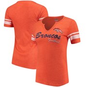 Add Denver Broncos Majestic Women's Game Tradition Tri-Blend V-Neck T-Shirt - Orange To Your NFL Collection