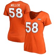 Add Von Miller Denver Broncos NFL Pro Line by Fanatics Branded Women's Authentic Stack Name & Number V-Neck T-Shirt - Orange To Your NFL Collection