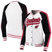 Add Arizona Cardinals New Era Women's Varsity Full Snap Jacket - White/Black To Your NFL Collection