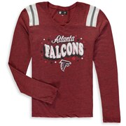 Atlanta Falcons New Era Girls Youth Starring Role Long Sleeve Tri-Blend V-Neck T-Shirt – Red