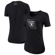 Add Oakland Raiders Under Armour Women's Combine Authentic Logo Dot Box Tech Tri-Blend T-Shirt – Black To Your NFL Collection